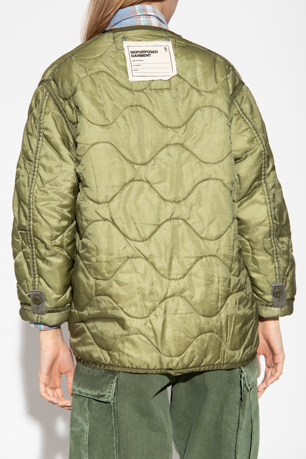 Green Quilted oversize jacket R13 IetpShops Australia Comme